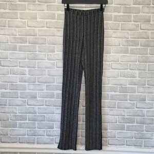 Reformation Pants Largo Side Slit High Rise Metallic S Disco Retro Whimsigoth